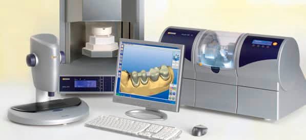 Equipamento CAD/CAM para produção de lente de contato dental em 24 horas na Allegra Odontologia